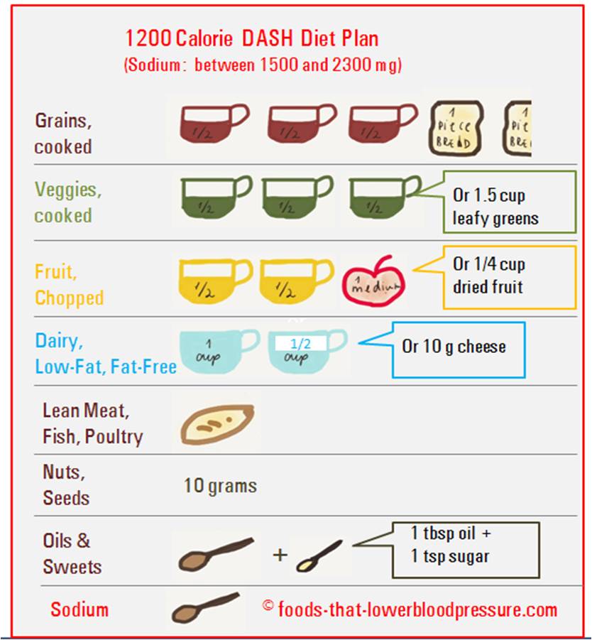 sample 2000 calorie dash diet